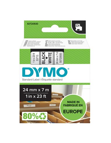 NASTRO DYMO TIPO D1 (24MMX7MT) NERO/BIANCO 537130 S0720930