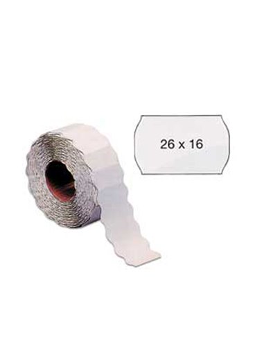 Rotolo 1000 etichette 26x16mm bianche rimovibili a onda Markin X3502616RIM MARKIN PREZZATRICI-CONSUMABILI