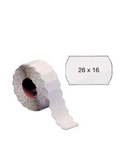 Rotolo 1000 etichette 26x16mm bianche rimovibili a onda Markin X3502616RIM MARKIN PREZZATRICI-CONSUMABILI