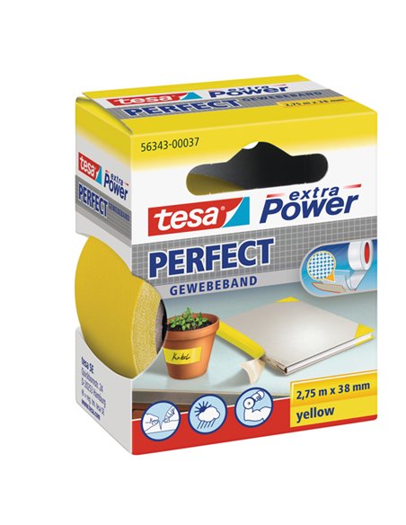 NASTRO ADESIVO TELATO 38MMX2,7MT GIALLO 56343 XP PERFECT 56343-00037-04 TESA NASTRI ADESIVI SPECIALI (CARTA-TELATO-ECC.)