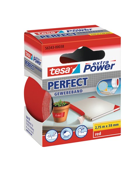 NASTRO ADESIVO TELATO 38MMX2,7MT ROSSO 56343 XP PERFECT 56343-00038-04 TESA NASTRI ADESIVI SPECIALI (CARTA-TELATO-ECC.)