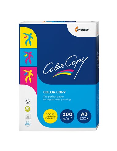 CARTA BIANCA COLOR COPY A3 297x420mm 200gr 250fg MONDI 6352