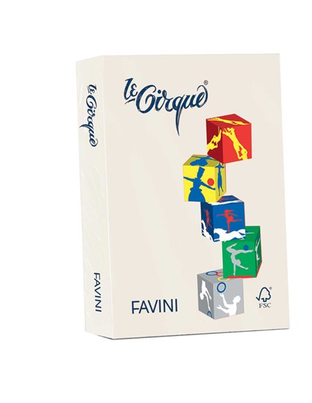 Carta LECIRQUE A4 80gr 500fg avorio pastello 110 FAVINI A71Q504