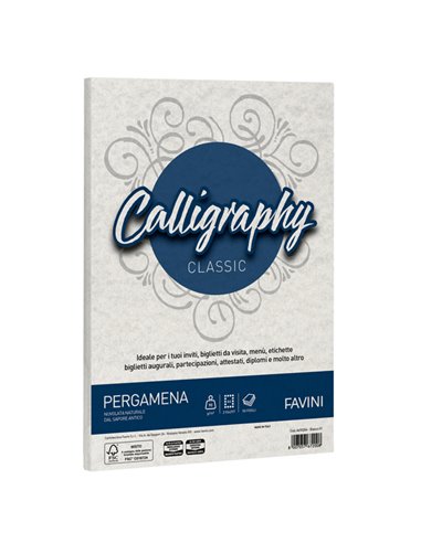 Carta CALLIGRAPHY PERGAMENA 90gr A4 50fg bianco 01 FAVINI A690204