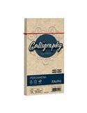 25 buste CALLIGRAPHY PERGAMENA 110x220mm 90gr nocciola FAVINI A57N203