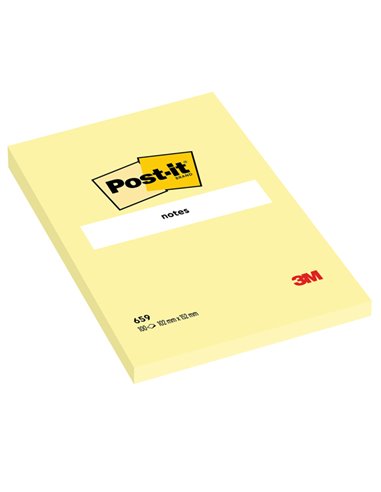 BLOCCO 100fg Post-it® Giallo Canary™ 102x152mm 659 7100172752 POST-IT BLOCCHI ADESIVI-DISPENSER