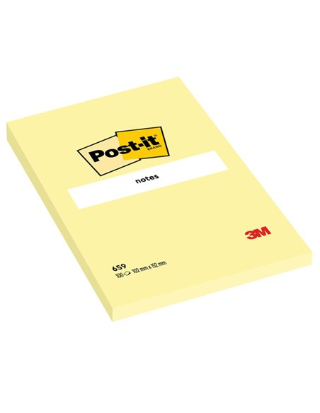 BLOCCO 100fg Post-it® Giallo Canary™ 102x152mm 659 7100172752 POST-IT BLOCCHI ADESIVI-DISPENSER