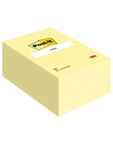 BLOCCO 100fg Post-it® Giallo Canary™ 102x152mm 659 7100172752 POST-IT BLOCCHI ADESIVI-DISPENSER