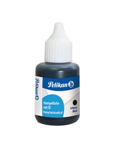 INCHIOSTRO NERO X TIMBRI METALLO C/OLIO 30ML PELIKAN 300004211