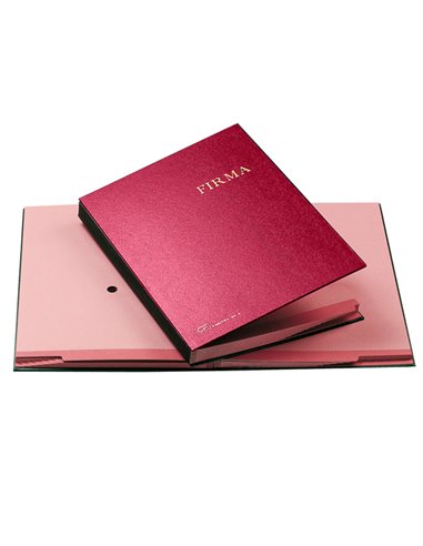 LIBRO FIRMA 14 PAGINE ROSSO 24X34CM 614-E FRASCHINI 614E-ROS FRASCHINI LIBRI FIRMA