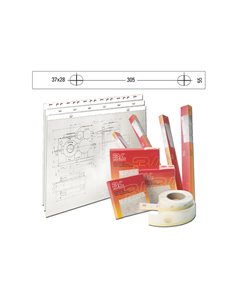 BANDA APPENDIDISEGNI Djois PVC BIANCO OPACO 55mm x 50mt (S885504) S885504 Djois TUBI PORTADISEGNI-BANDE APPENDIDISEGNI