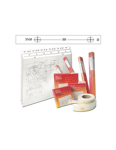 BANDA APPENDIDISEGNI Djois PVC BIANCO OPACO 55mm x 50mt (S885504) S885504 Djois TUBI PORTADISEGNI-BANDE APPENDIDISEGNI