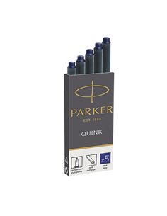 SCATOLA 5 CARTUCCE PARKER QUINK BLU PERMANENTE 1950384 PARKER INCHIOSTRO-CARTUCCE-CANCELLATORI