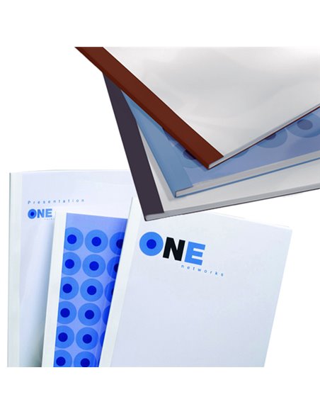 100 CARTELLINE TERMICHE 1,5MM BLU BUSINESS LINE LEATHER IB451003 GBC CARTELLINE E COPERTINE PER RILEGATURE