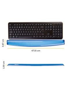 POGGIAPOLSI DA TASTIERA IN GEL TRASPARENTE BLU 9113709 FELLOWES MOUSEPAD E POGGIAPOLSI 2