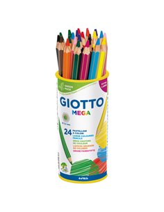 BARATTOLO 24 PASTELLI GIOTTO MEGA 519700 GIOTTO PASTELLI COLORATI