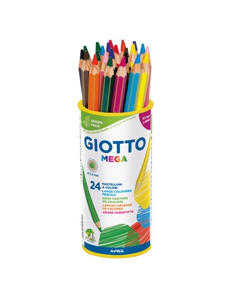 BARATTOLO 24 PASTELLI GIOTTO MEGA 519700 GIOTTO PASTELLI COLORATI
