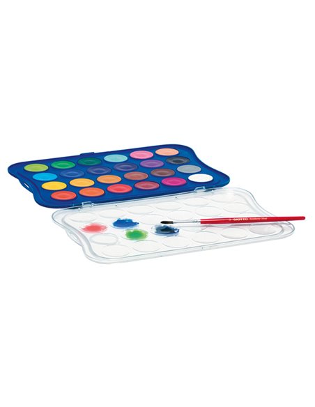 COLORI ACQUERELLO IN 24 COLORI pastiglie da Ø30mm GIOTTO 352400