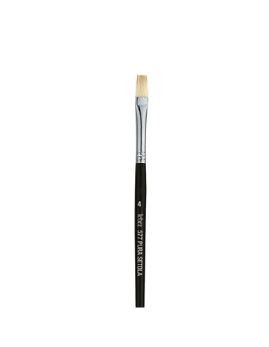 PENNELLO PUNTA PIATTA pura setola N°4 SERIE 577 LEBEZ 577/4B LEBEZ ACCESSORI PITTURA