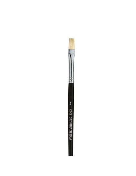 PENNELLO PUNTA PIATTA pura setola N°4 SERIE 577 LEBEZ 577/4B LEBEZ ACCESSORI PITTURA