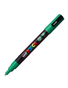 Marcatore UNI POSCA PC3M p.fine 0,9-1,3mm verde UNI MITSUBISHI M PC3M V UNI MITSUBISHI A BASE D'ACQUA