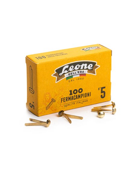 SCATOLA 100 FERMACAMPIONI N.5 25MM OTTONATI FC5