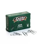 SCATOLA 100 FERMAGLI N.4 MM32 ZINCATI ANTIRUGGINE LEONE FZ4