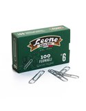 SCATOLA 100 FERMAGLI N.6 MM58 ZINCATI ANTIRUGGINE LEONE FZ6