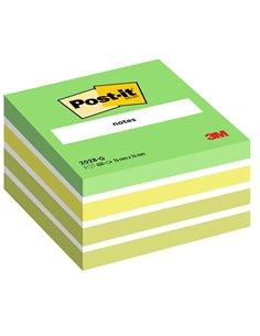 BLOCCO CUBO 450foglietti Post-it® 76x76mm 2028-G PASTELLO VERDE 7100200375