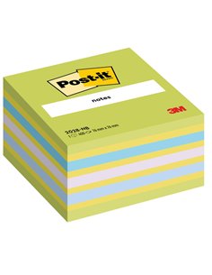 BLOCCO CUBO 450foglietti Post-it® 76x76mm 2028-NB VERDE LIME/BLU 7100172387