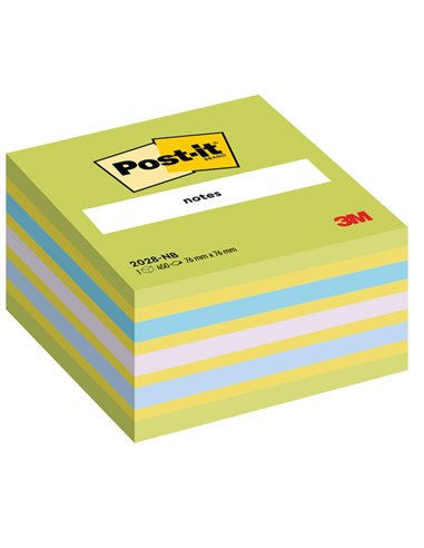 BLOCCO CUBO 450foglietti Post-it® 76x76mm 2028-NB VERDE LIME/BLU 7100172387