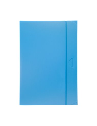 CARTELLINA PROGETTO 3 U140 AZZURRO C/ELASTICO 24X35 DORSO 3 U140-AZ