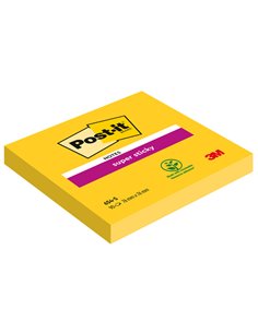 BLOCCO 90foglietti Post-it® Super Sticky 654-S 76x76mm GIALLO ORO 7100290189 POST-IT BLOCCHI ADESIVI-DISPENSER
