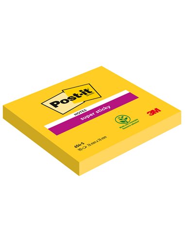 BLOCCO 90foglietti Post-it® Super Sticky 654-S 76x76mm GIALLO ORO 7100290189 POST-IT BLOCCHI ADESIVI-DISPENSER