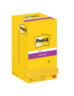 BLOCCO 90foglietti Post-it® Super Sticky 654-S 76x76mm GIALLO ORO 7100290189 POST-IT BLOCCHI ADESIVI-DISPENSER 2
