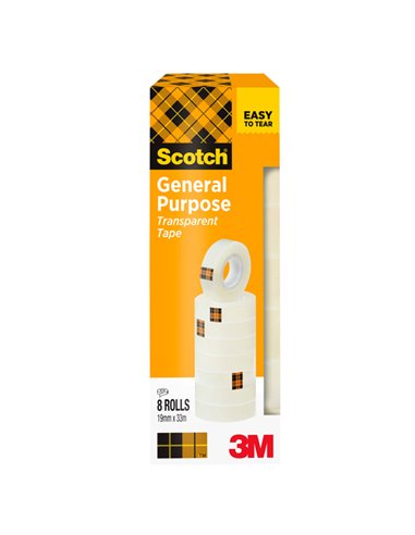 TORRE 8 RT NASTRO ADESIVO Scotch® 508 19MMX33M IN PPL 7100336276