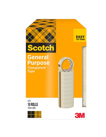 TORRE 10 RT NASTRO ADESIVO Scotch® 508 15MMX66M IN PPL 7100336242 SCOTCH NASTRI ADESIVI