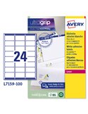 Etichetta adesiva L7159 bianca 100fg A4 63,5x33,9mm (24et/fg) Avery L7159-100
