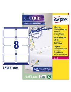 Etichetta adesiva L7165 bianca 100fg A4 99,1x67,7mm (8et/fg) Avery L7165-100 AVERY ETICHETTE CARTA COPY-LASER-INKJET