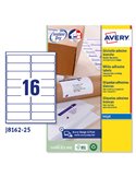 Etichetta adesiva J8162 bianca 25fg A4 99,1x33,9mm (16et/fg) inkjet Avery J8162-25