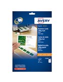 250 BIGLIETTI VISITA 85x54mm BIANCO LASER 200gr QuickClean™ AVERY C32011-25