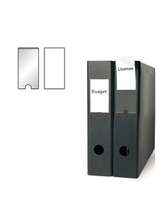 Busta 6 portaetichette PPL adesive trasparenti 55x150mm 10340S Djois S852340 Djois PORTAETICHETTE-CAVALIERINI