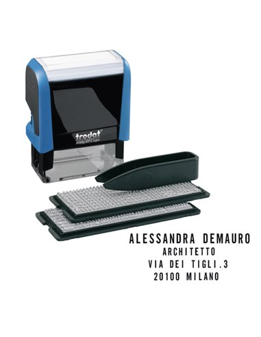 Timbro Printy Typo 4.0 autocomponibile 491138x14mm 3 righe TRODAT 43144.