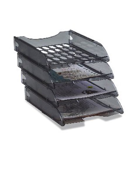 Vaschetta portacorrispondenza forate E040 fumE' FELLOWES E040TGF FELLOWES PORTACORRISPONDENZA-PORTARIVISTE