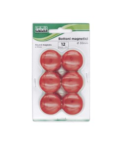 BLISTER 12 MAGNETI MR-30 ROSSO DIAM.30MM MR-30-R