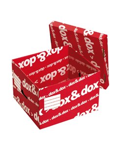 Scatola DOXDOX con coperchio 395x280x355mm REXEL 1600175 DOX SCATOLE ARCHIVIO IN CARTONE