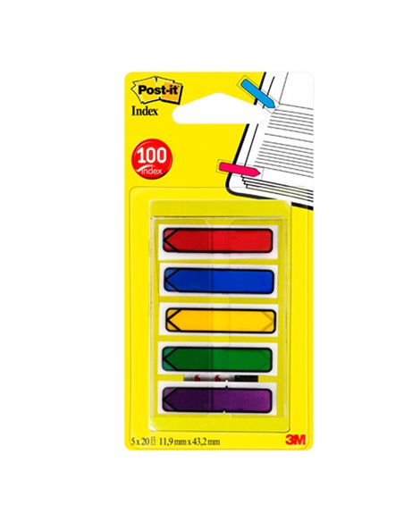 MINISET 100 Post-it® INDEX 684-4ARR1EU FORMATO FRECCIA 7000038078