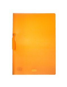 CARTELLINA CON MOLLA CLIPPER ARANCIO TRASP. ART.F007 LEONARDI F007-TAR