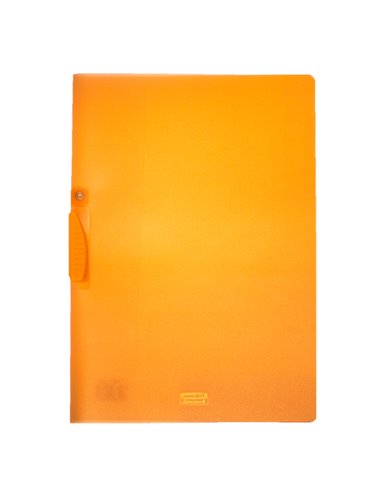 CARTELLINA CON MOLLA CLIPPER ARANCIO TRASP. ART.F007 LEONARDI F007-TAR
