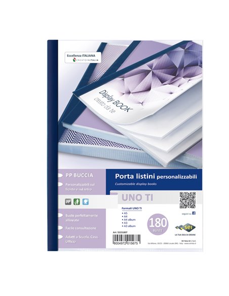 Portalistini personalizzabile UnoTI 22x30cm 180 buste Sei Rota 55231807
